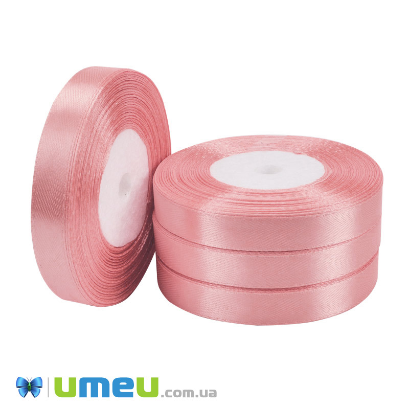 Атласна стрічка, 12 мм, Персикова (LEN-051040)