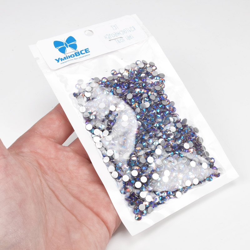 Стрази плоскі SS16 (3,8 мм), Бузкові AB (STR-061346)