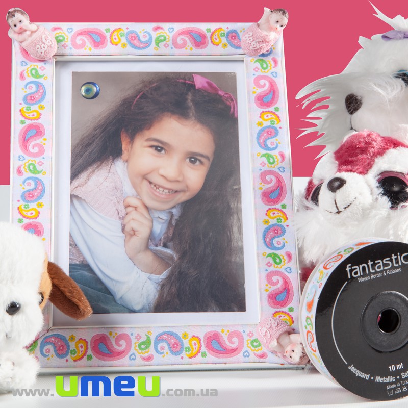 Тесьма Fantastic верёвочка, 14 мм, Розовая (LEN-010937)