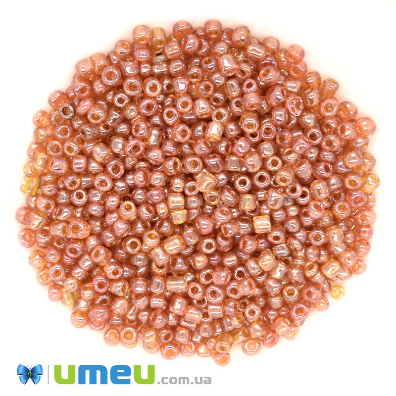 Бісер китайський великий, 6/0, Помаранчевий глазурирована, 4 мм (BIS-037746)