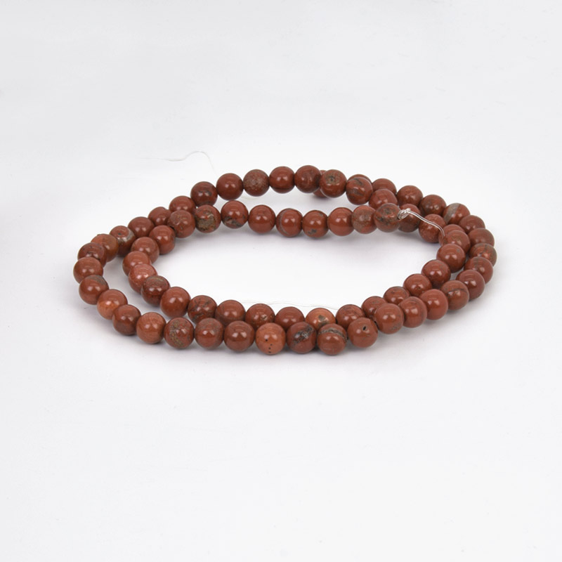 Намистини Яшма брекчієва, Натур. камінь, 6 мм, Круглі (BUS-058037)