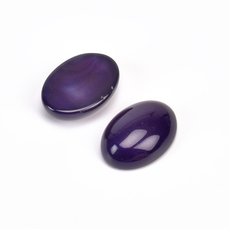Кабошон нат. камінь Агат фіолетовий, Овал, 18х13 мм (KAB-059208)