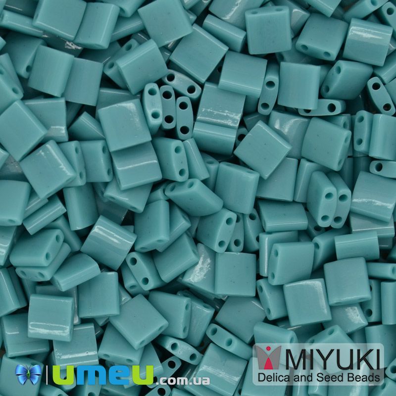 Бисер японский Miyuki TILA №412, 5х5 мм, Бирюзовый (BIS-046046)