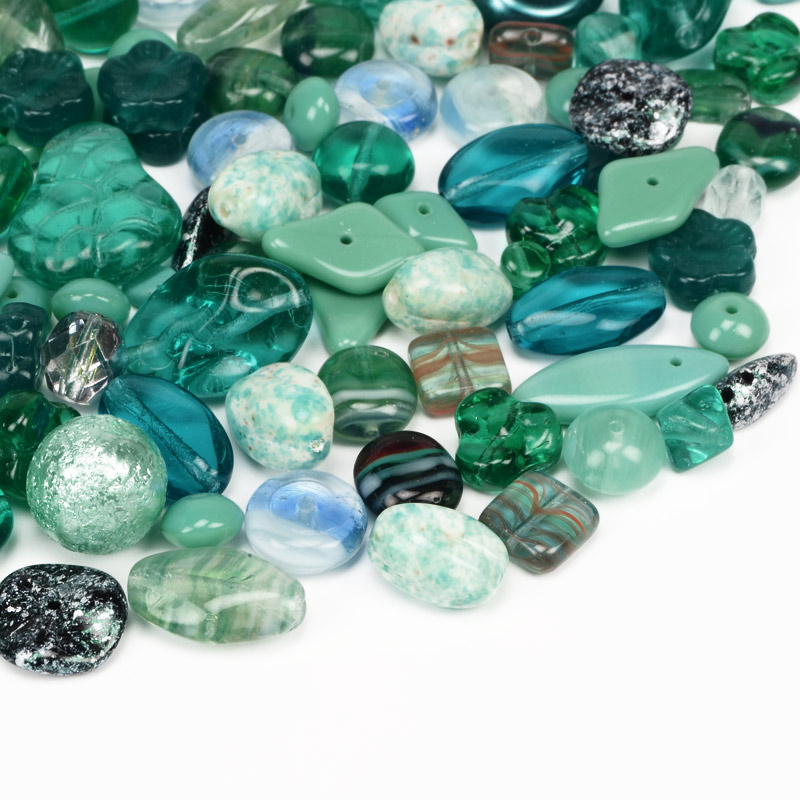 Намистини чеське скло Preciosa 92-Mix11-Sea Green (BUS-025564)