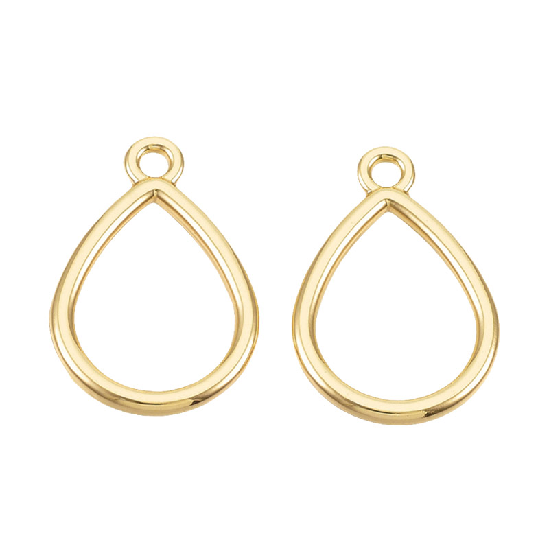 Підвіска метал. Крапля, 17х12 мм, Світле золото (POD-053528)