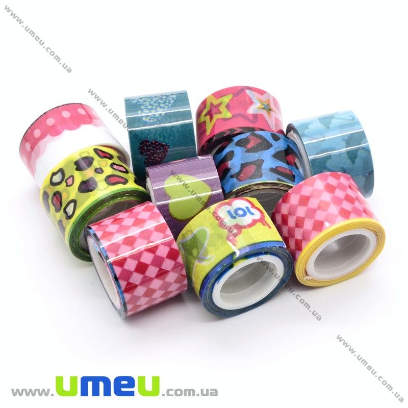 Декоративний скотч, Мікс, 12 мм (DIF-021185)