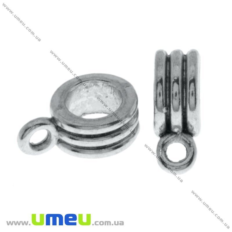 Основа для кулона Бейл, 12х4х8 мм, Античне срібло (OSN-016940)