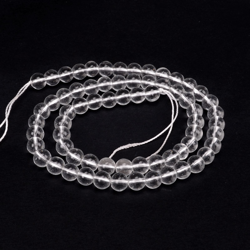 Намистини Кварц прозорий, Натур. камінь, 6 мм, Круглі (BUS-051722)
