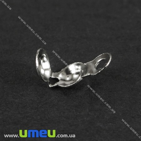 Каллоти, 8х4 мм, Темне срібло (ZAG-000347)