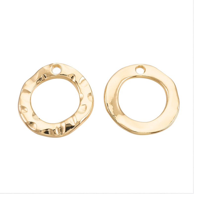 Подвеска метал. Круглая, 18х18 мм, Светлое золото (POD-053535)