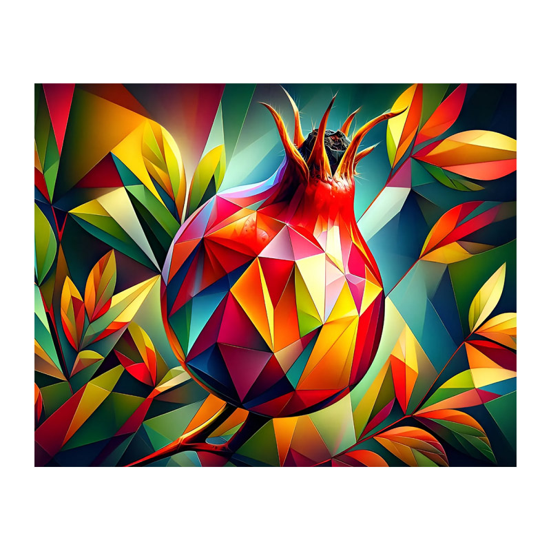 Набір алмазного живопису на підрамнику 30х40 см, Феєричний гранат (SXM-056338)