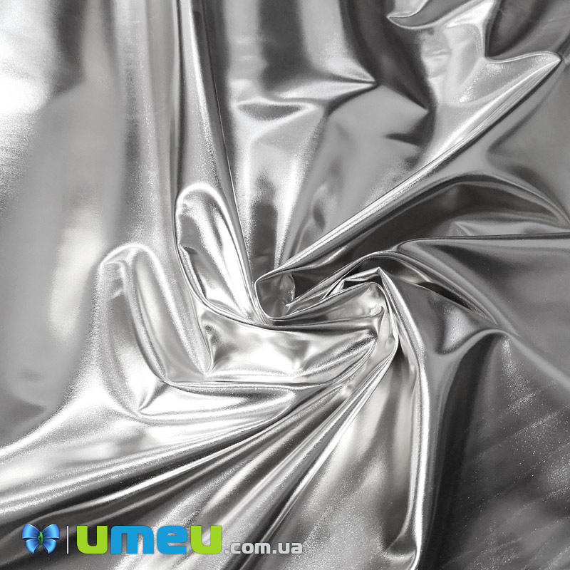Штучна шкіра Металік 0,5 мм, Срібляста, 20х27 см (LTH-040354)