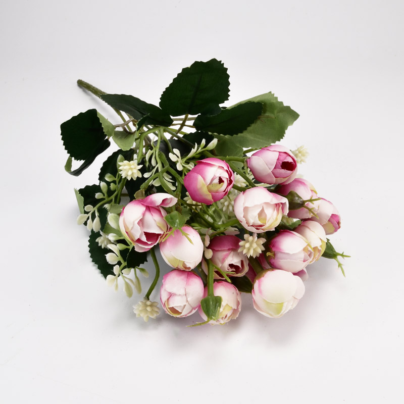 Букет півонії, 33 см, Персиково-малиновий (DIF-054208)