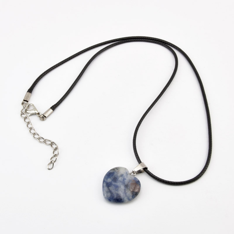 Підвіска на шнурку, Натур. камінь Содаліт (POD-058253)