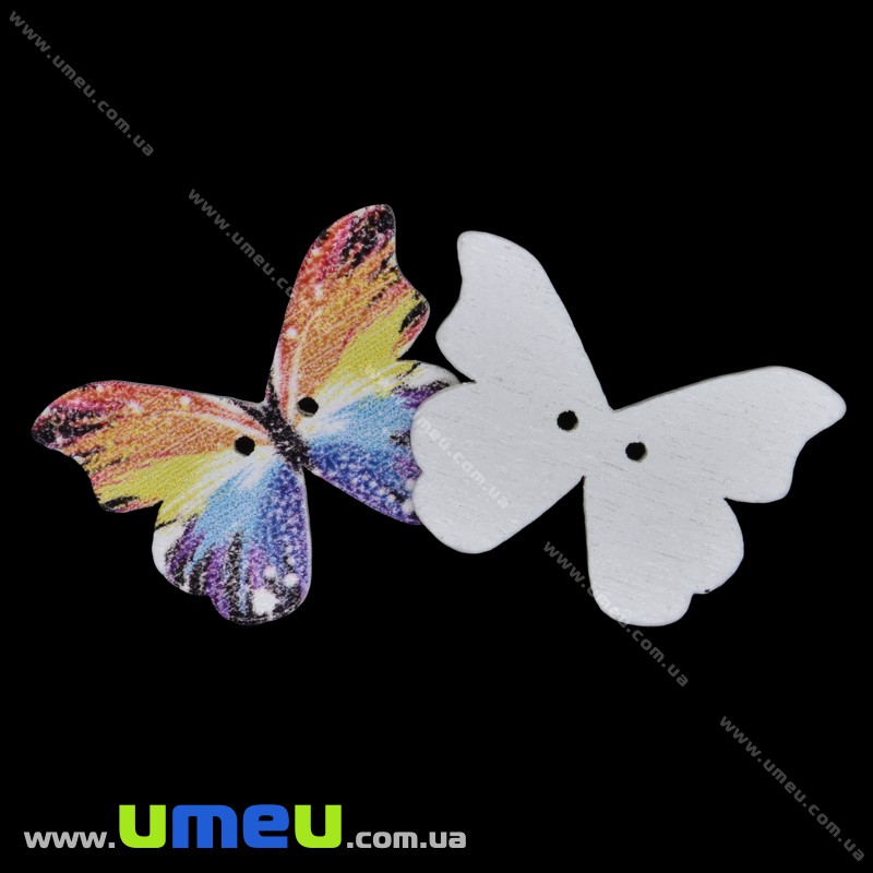 Декоративний пришивний елемент Метелик, 28х20 мм, Салатовий (DIF-021300)