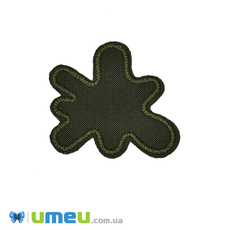 Термоаппликация Клякса, 4,5х4 см, Хаки (APL-042383)