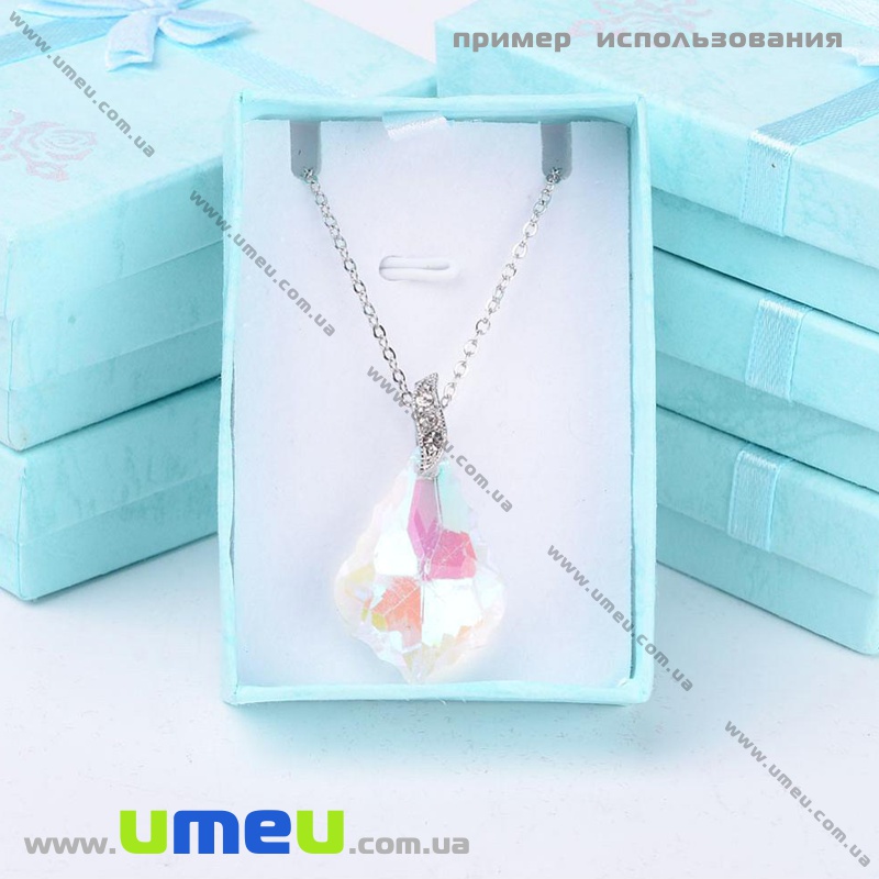 Подарочная коробочка Прямоугольная с розочкой, 7х5х2 см, Красная (UPK-035776)