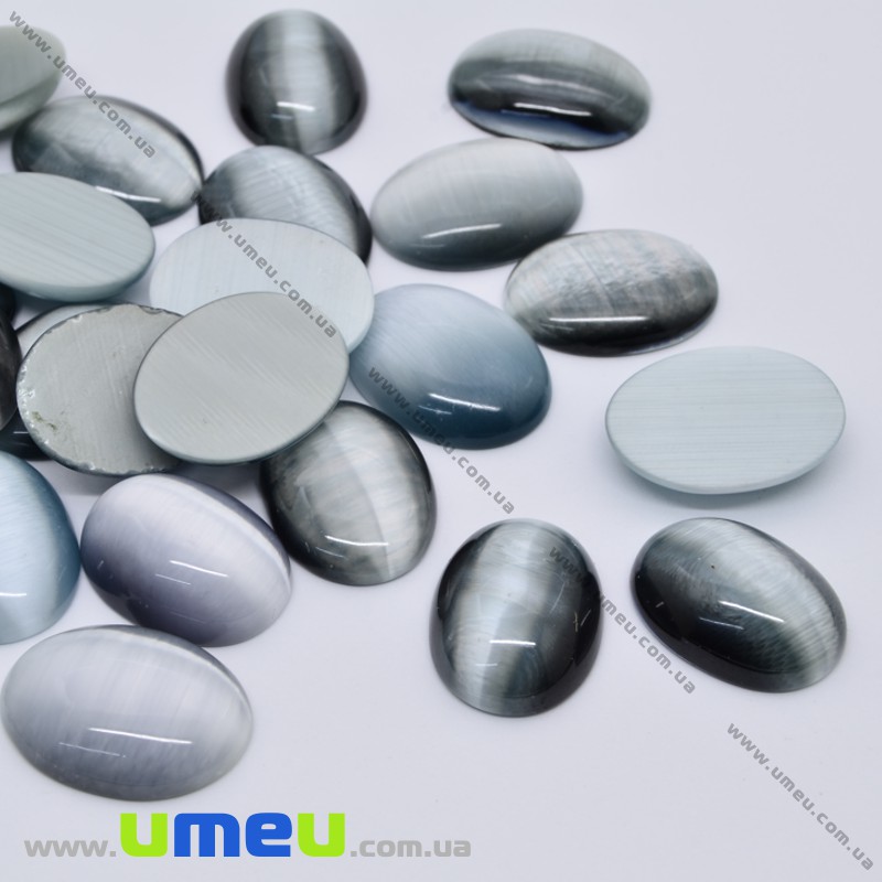 Кабошон нат. камень Улексит, Овал, 16х12 мм (KAB-031748)