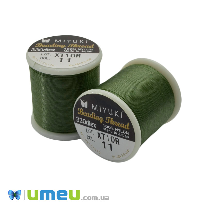 Нитка для бісеру Miyuki 11, Зелена, 50 м (MUL-045287)