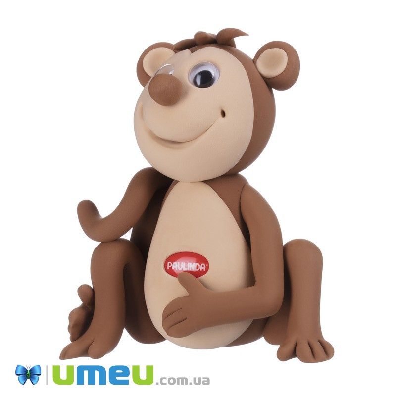 Масса для лепки Paulinda Super Dough Fun4one Обезьяна (подвижные глаза (DIF-043538)