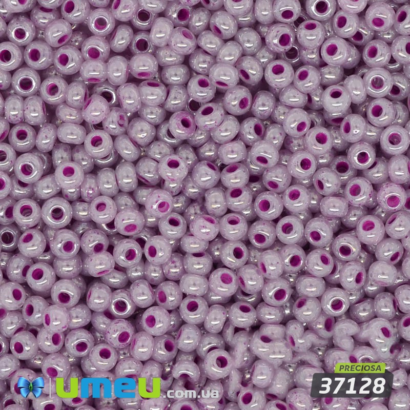 Бісер чеський №517 / 37128, Бузковий світлий, Перламутровий, 10/0 (BIS-003848)