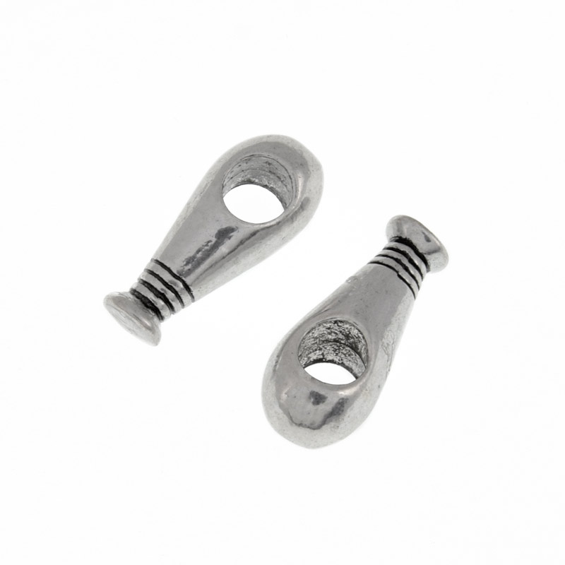 Намистини мет. Бейсбольна біта, 19х8 мм, Античне срібло (BUS-007435)