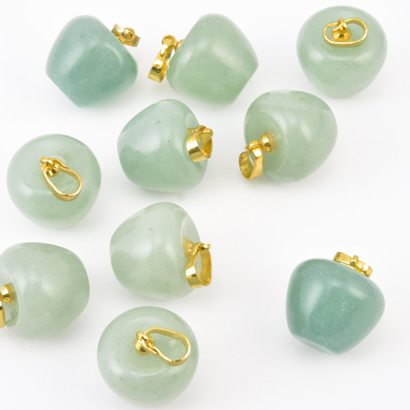 Підвіска Яблуко, Натур. камінь Авантюрин, 14,5х14 мм (POD-058580)