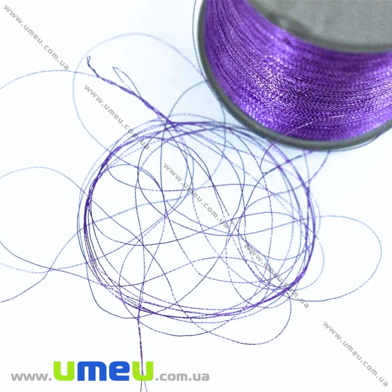 Нить металлизированная 0,1 мм, Фиолетовая (KNT-028181)