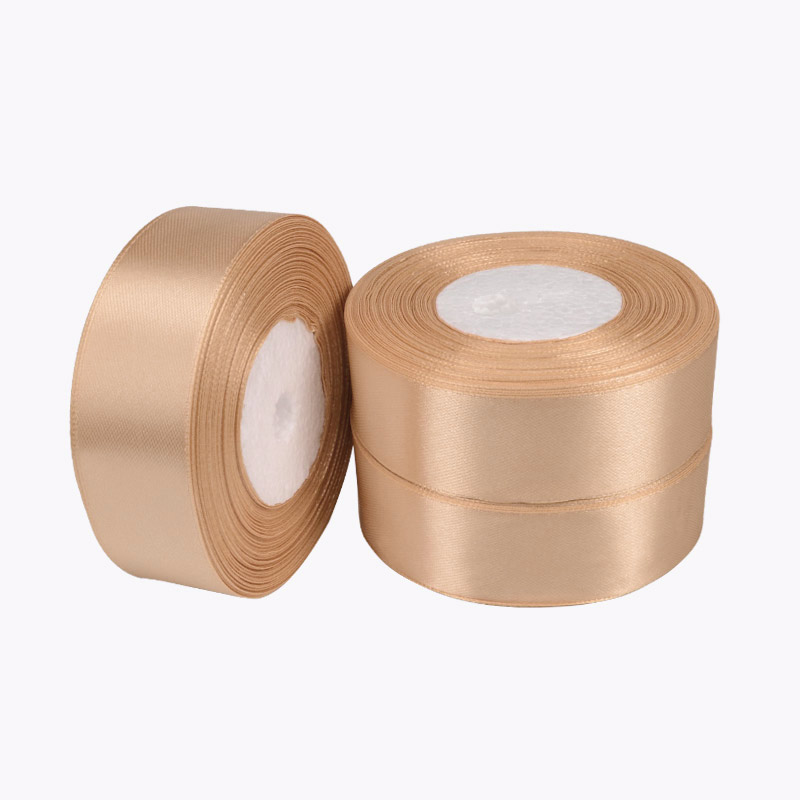 Атласна стрічка, 25 мм, Персикова (LEN-055242)