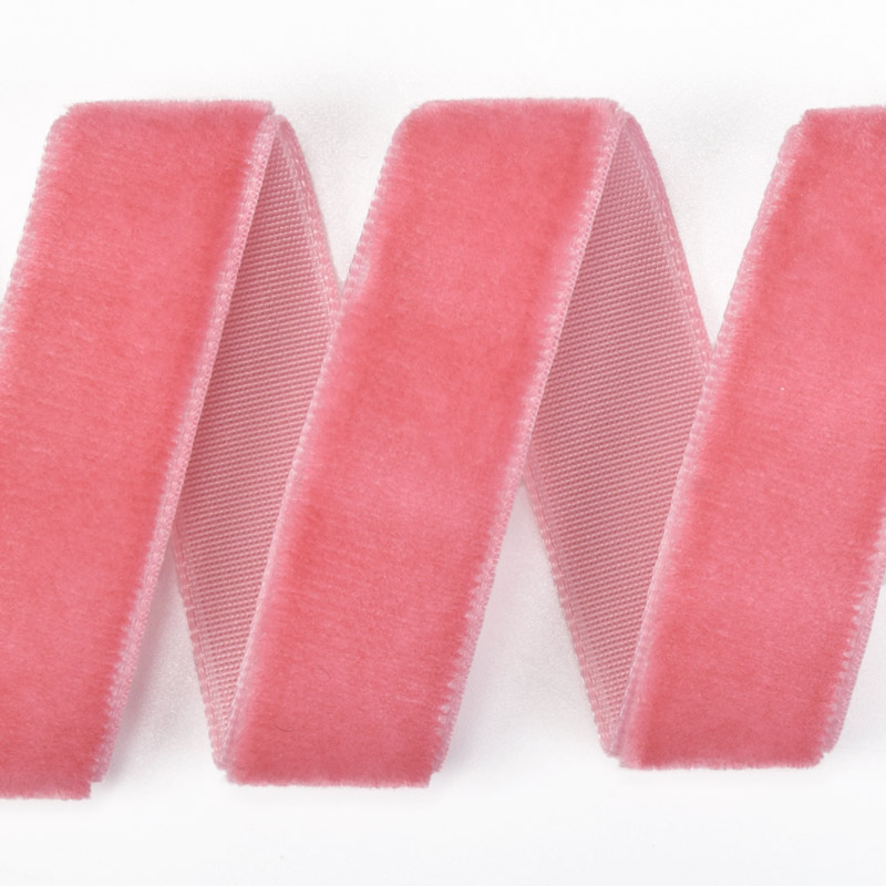 Лента бархатная, 15 мм, Коралловая (LEN-060289)