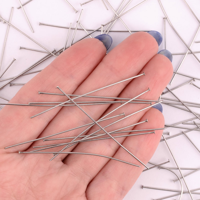 Гвоздики из нерж. стали, 50 мм, Темное серебро (STL-056247)