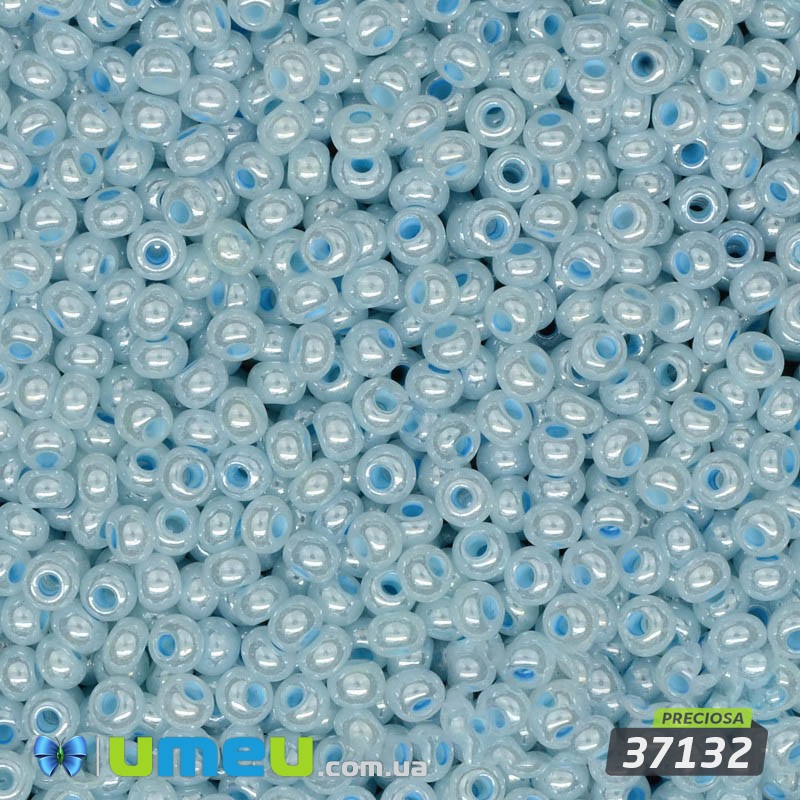 Бісер чеський №567 / 37132, Лазурний світлий, Перламутровий, 10/0 (BIS-006442)