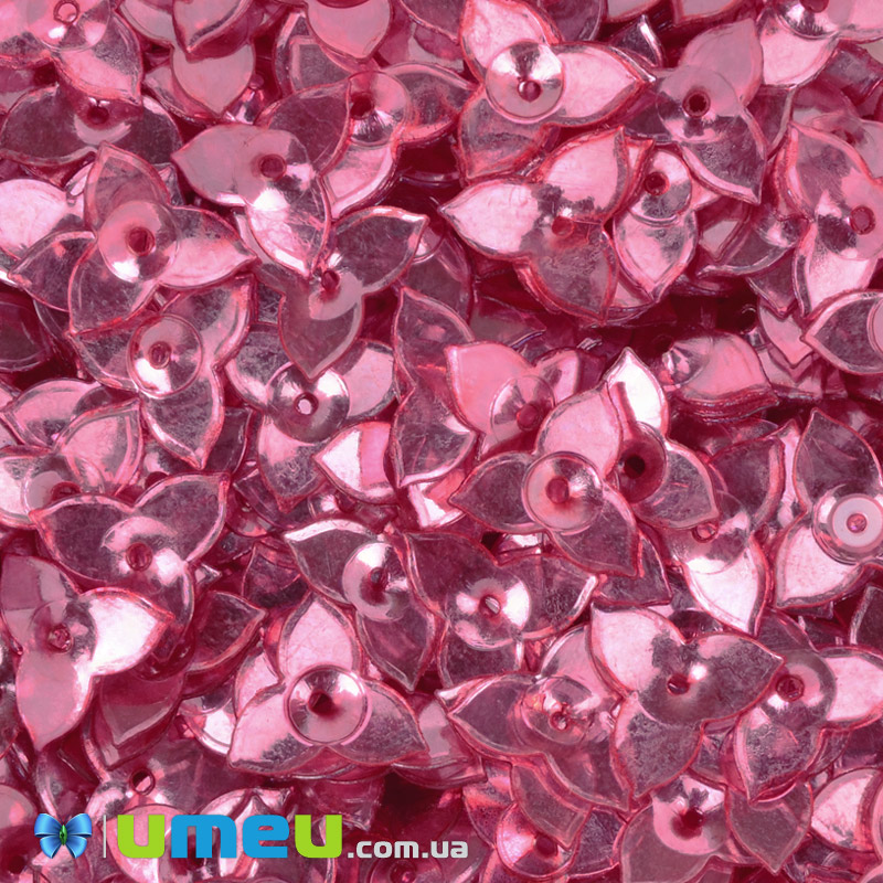 Паєтки Індія квіти, 10 мм, Малинові (PAI-051126)