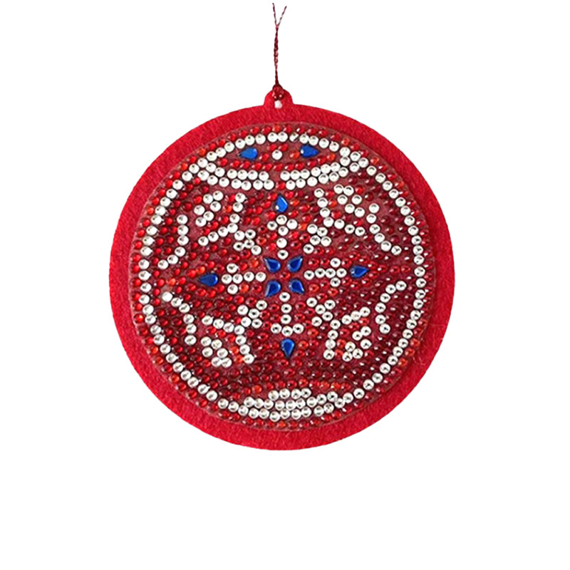 Набір алмазного живопису (наклейка) 10х10 см, Новорічна іграшка Куля (SXM-061130)