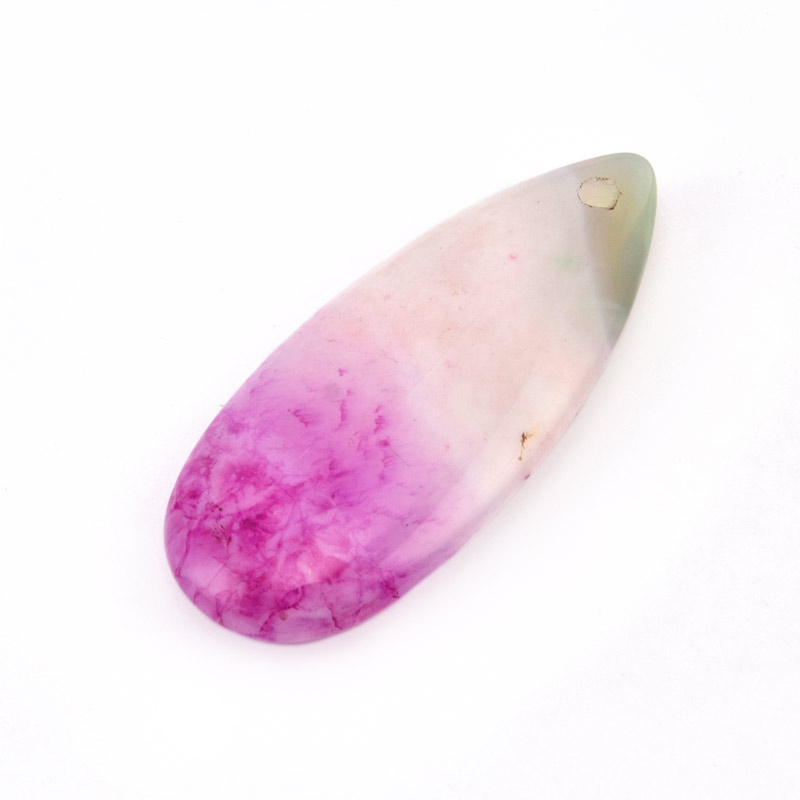 Подвеска Капля, Натур. камень Агат бразильский, 40х18 мм (POD-058679)