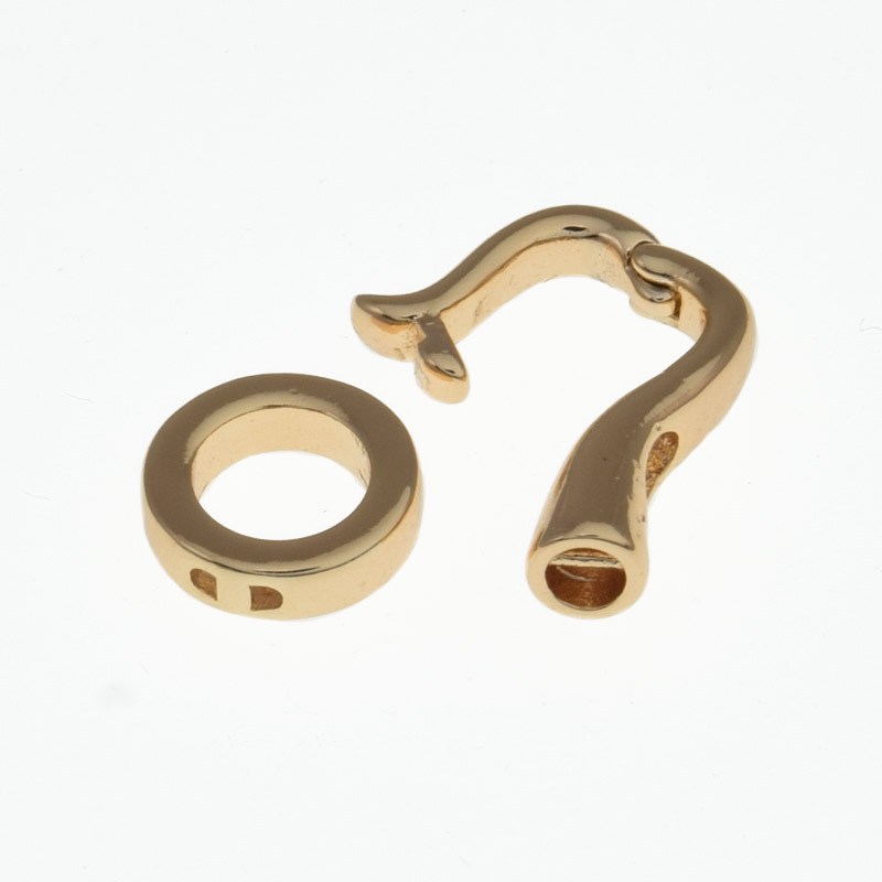 Застібка, 20х9 мм, Латунь з покриттям 14 kt (ZAM-058493)