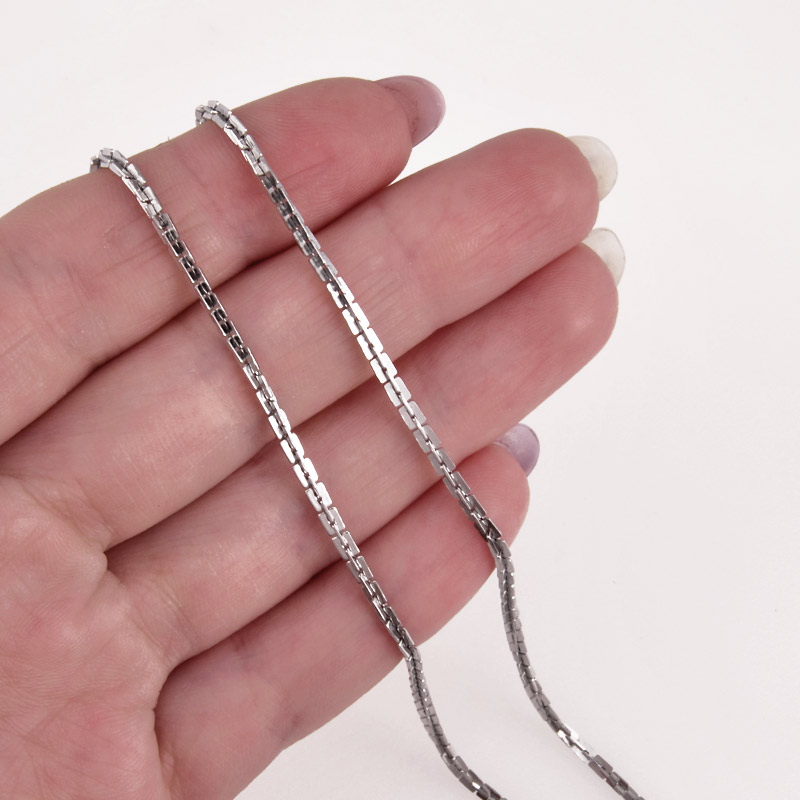 Ланцюг з нержавіючої сталі, 2 мм, Темне срібло (ZEP-055305)