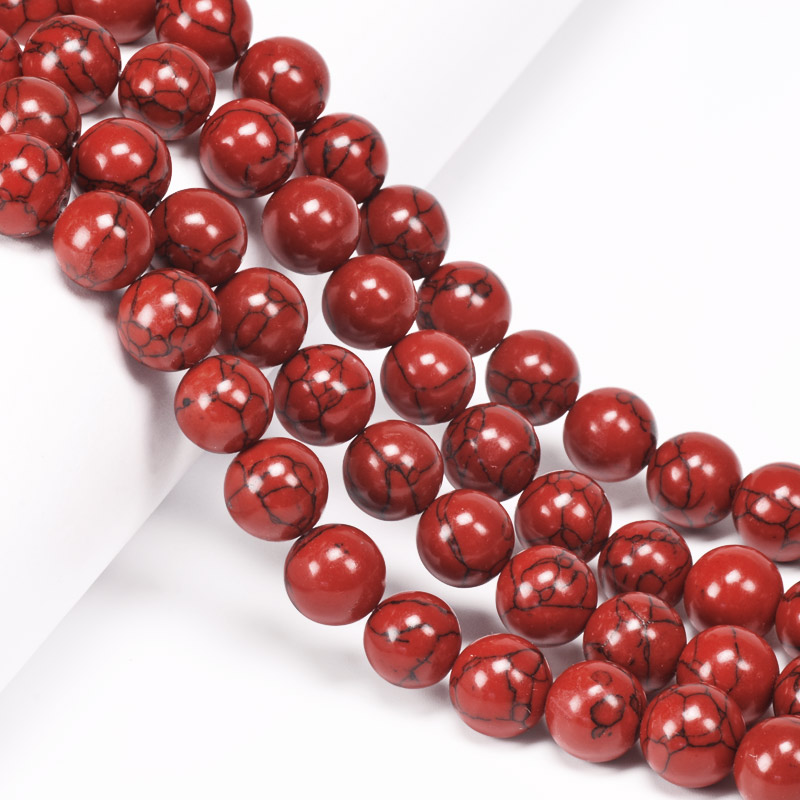 Намистини Говліт пофарбований, Натур. камінь, 12 мм, Круглі (BUS-056115)