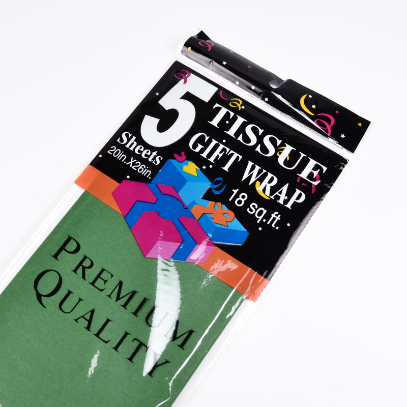 Бумага тишью, 65х50 см, Зеленая (UPK-051301)