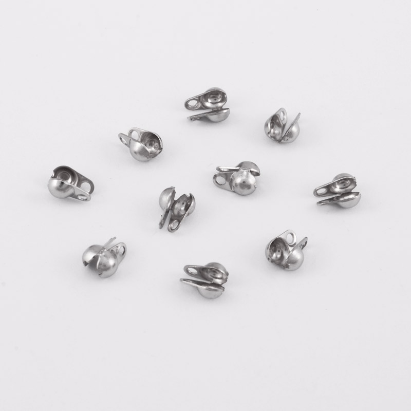 Каллоты из нержавеющей стали, 5х3 мм, Темное серебро (STL-055952)