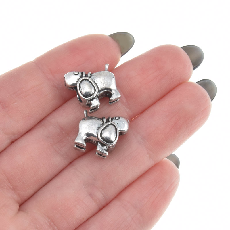 Бусины мет. Собака, 13х13 мм, Античное серебро (BUS-007438)