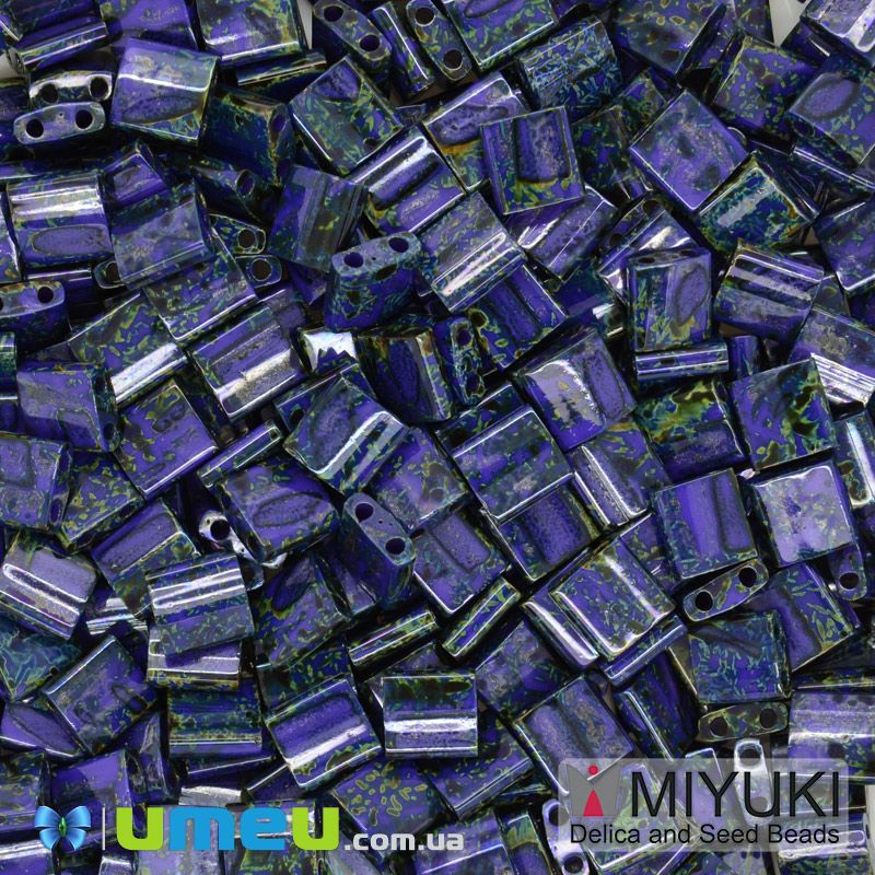 Бисер японский Miyuki TILA №4518, 5х5 мм, Синий темный (BIS-046061)