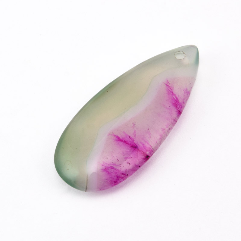 Підвіска Крапля, Натур. камінь Агат бразильський, 40х18 мм (POD-058680)