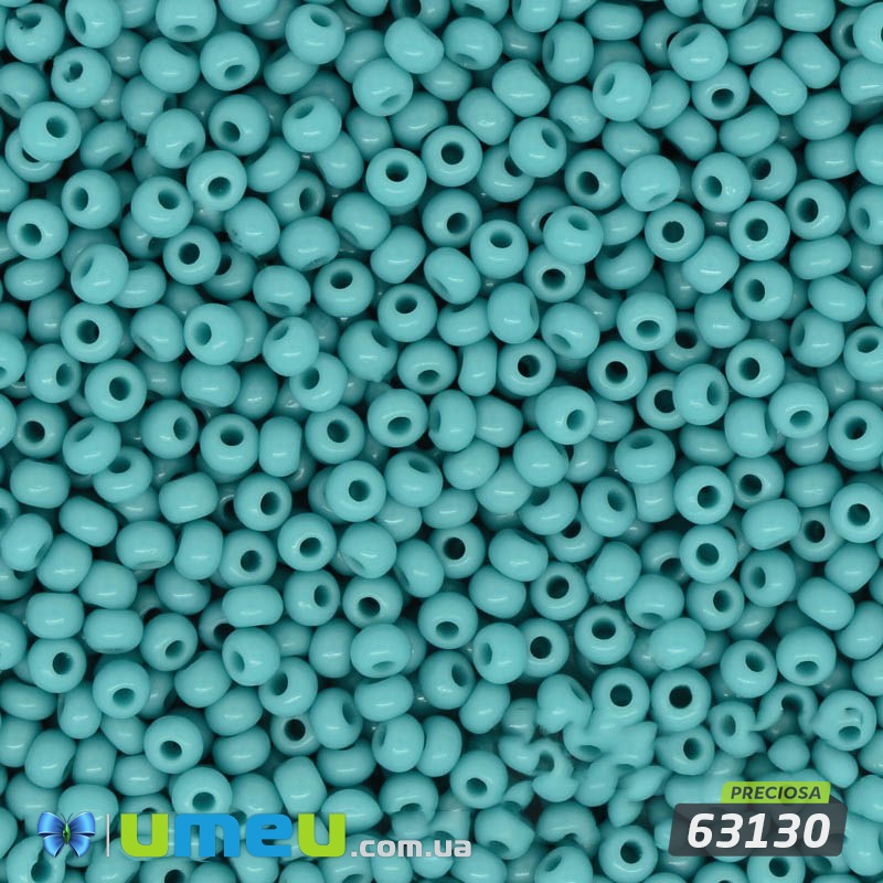 Бісер чеський №227/63130, Бірюза, Натуральний, 10/0 (BIS-003763)