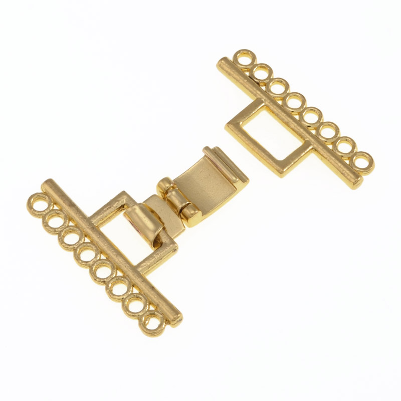 Застёжка на 8 нитей, 24х25 мм, Золото (ZAM-055684)