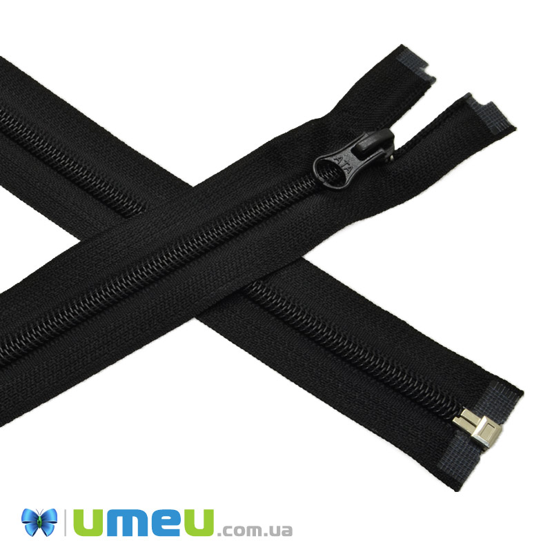 Блискавка спіральна роз'ємна 50 см, Тип 5, Чорна (ZIP-045139)