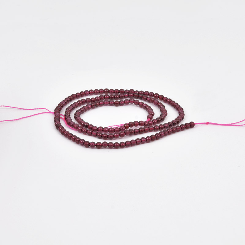 Бусины Гранат, Натур. камень, 2,5 мм, Круглые (BUS-058209)