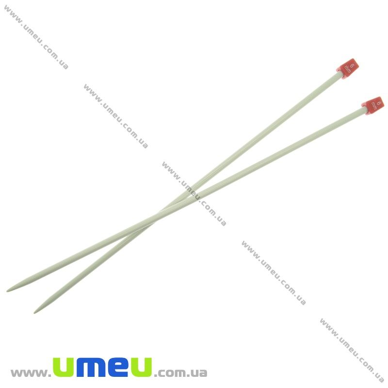 Спиці прямі тефлонові з заглушкою, 6,0 мм, 35 см (YAR-024572)