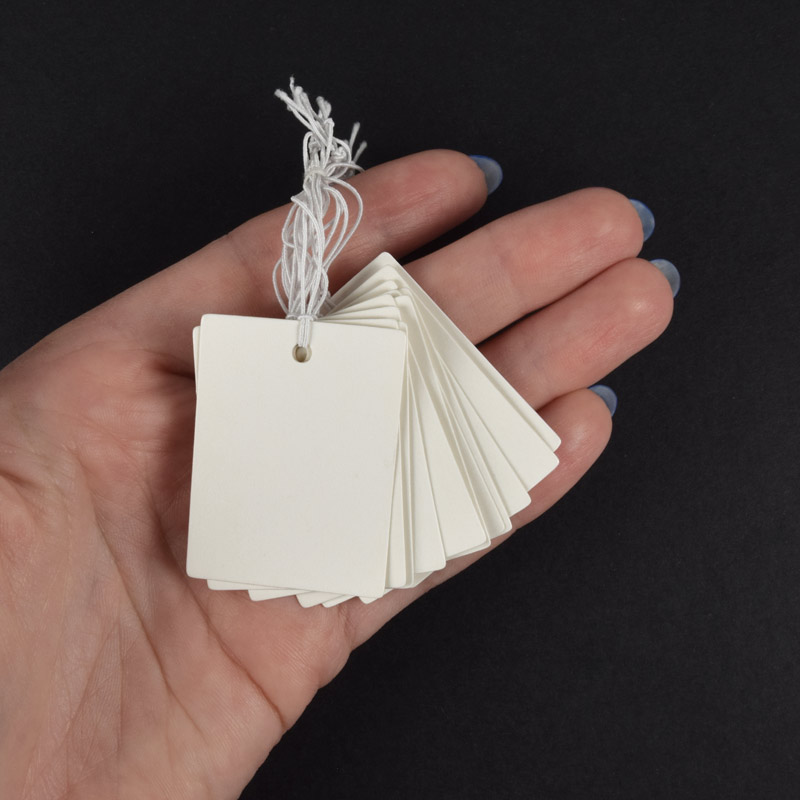 Бирки для подарков, 40х30 мм, Белые (UPK-056254)