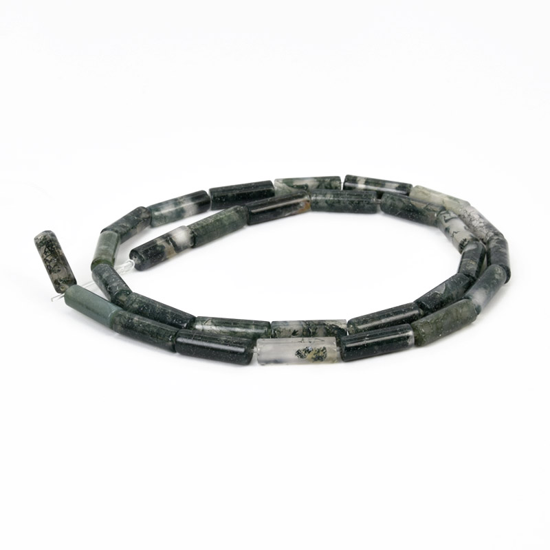 Бусины Агат моховый, Натур. камень, 13-14 мм, Боченок (BUS-058156)